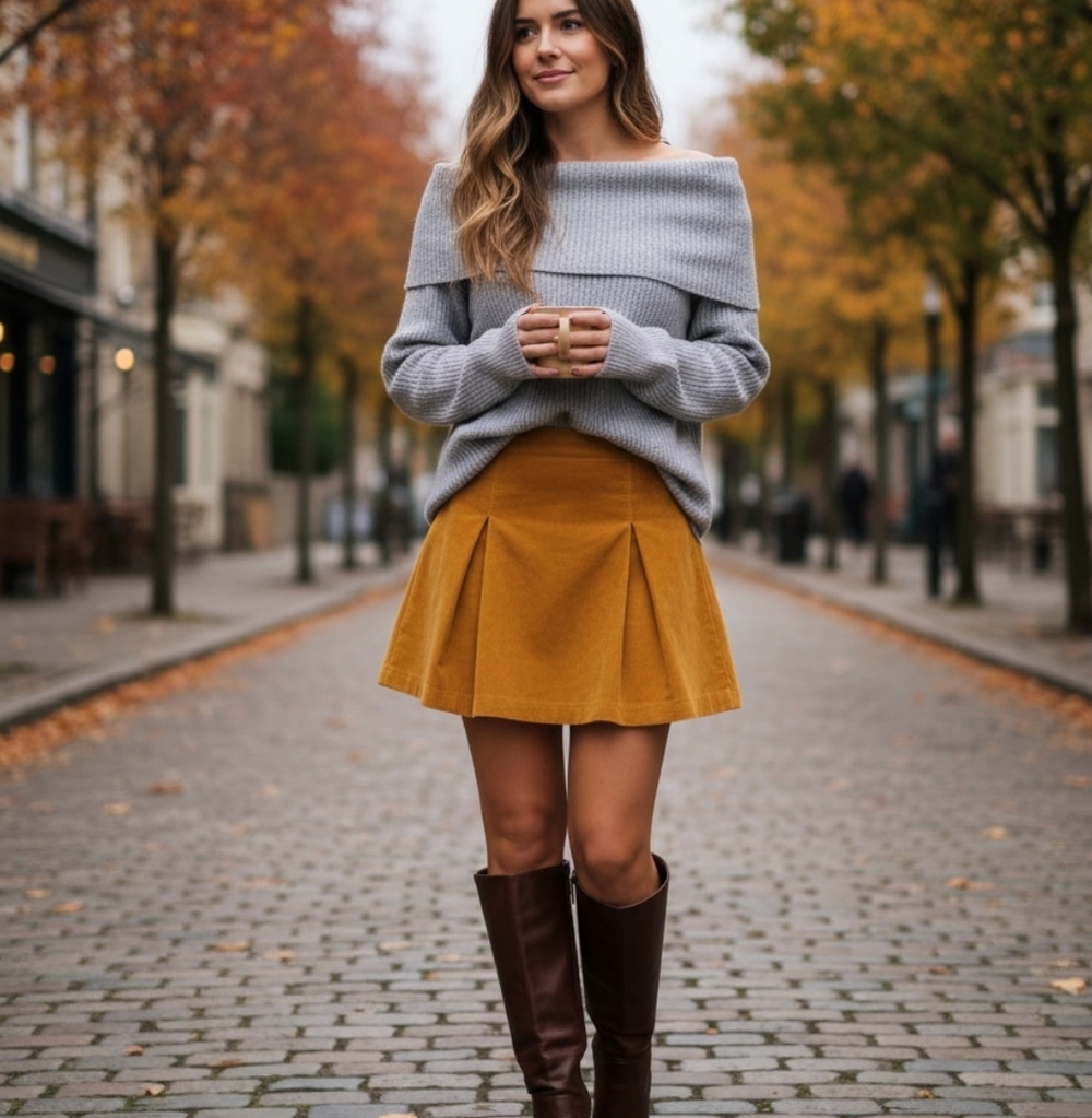Timing Heather Gray Off-Shoulder Sweater